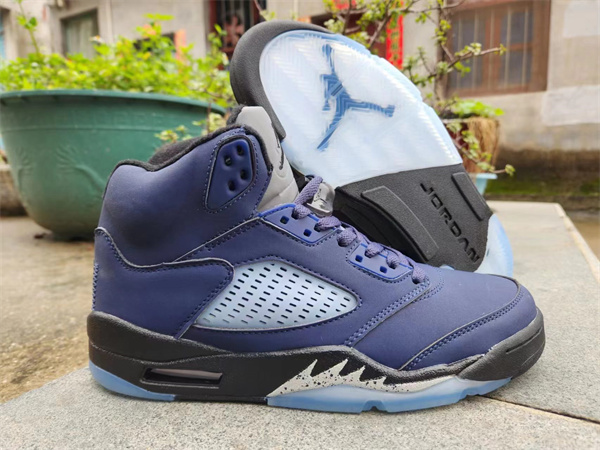 Men's Running Weapon Air Jordan 5 Navy Shoes 071 Men's Running Weapon Air Jordan 5 Navy Shoes 071